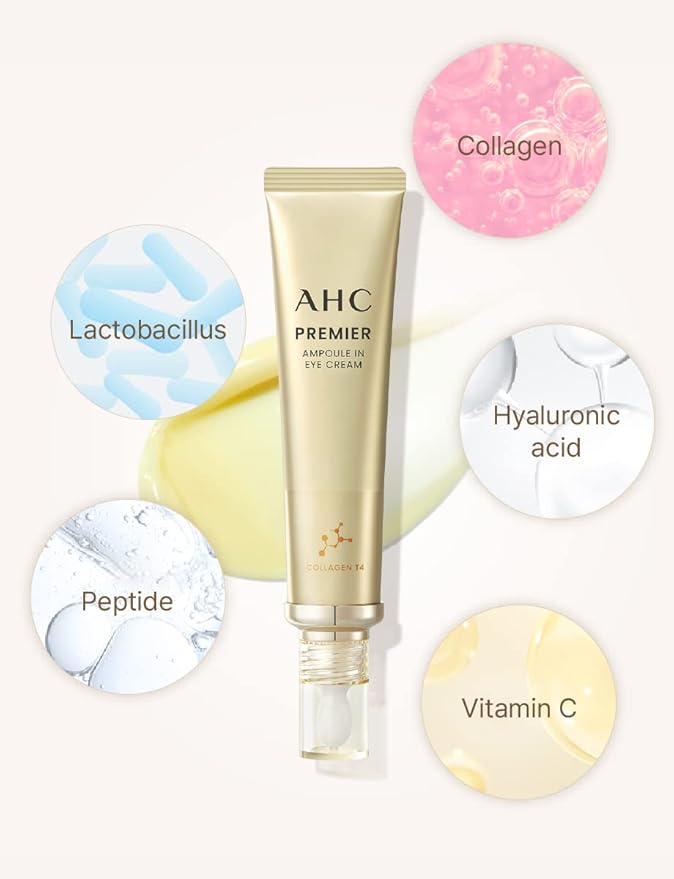 AHC: SEASON 11 PREMIER AMPOULE IN EYE CREAM 40ml(1.35 fl.oz) X 4Pack + SEASON 11 Eye Cream 12ml + Eyebrow Knife + Tweezers included***Be sure to check the additional components!!***-VivaGrace Women
