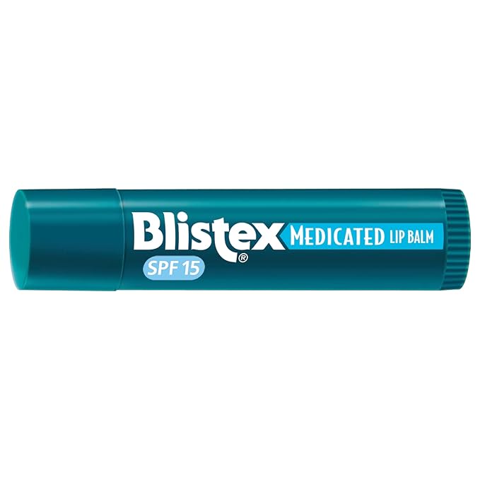 Blistex Medicated Lip Balm, 0.15 Ounce, 3 Count (Pack of 1) Prevent Dryness & Chapping, SPF 15 Sun Protection, Seals in Moisture, Hydrating Lip Balm, Easy Glide Formula for Full Coverage-VivaGrace Women