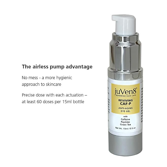 Reviving Eye Gel, 15ml - with Caffeine, Peptides, Green Tea & Hyaluronic Acid - Anti-Aging, Anti-Wrinkle, Dark Circles Eye Cream-VivaGrace Women