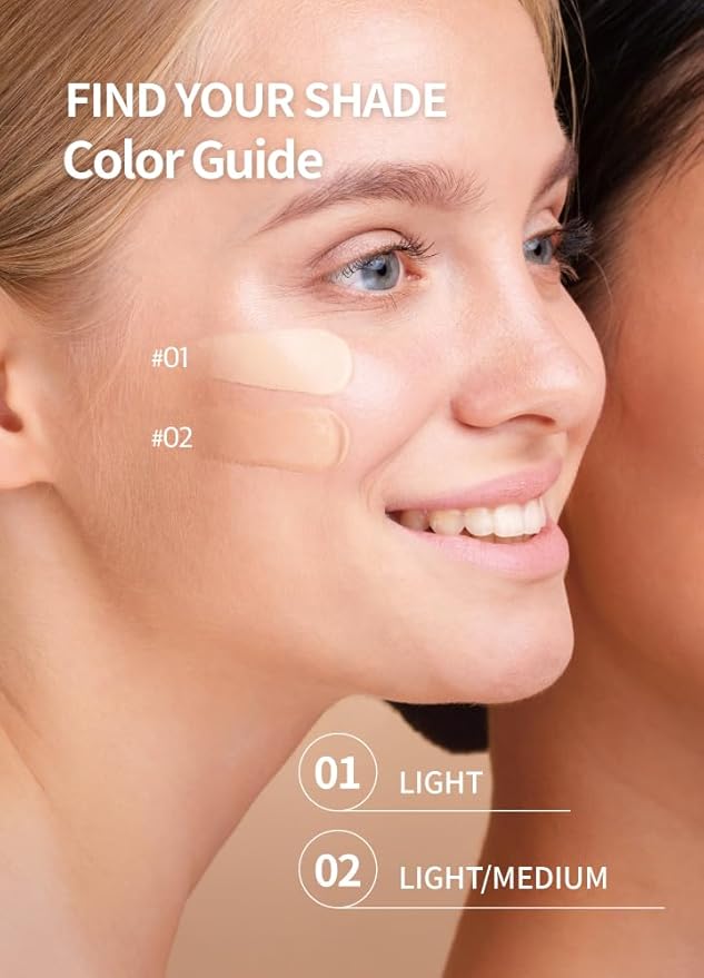 Mesh tight up cushion foundation 01, light beige, Korean compact foundation, natural coverage, glow, sweat proof makeup, long lasting, all skin type-VivaGrace Women