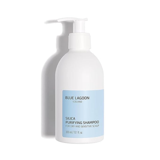 Blue Lagoon Skincare Silica Purifying Shampoo – Anti Dandruff Shampoo & Psoriasis Treatment for Skin – Mineral Salts, Silica, Soothing, Fragrance-Free, 300ML-VivaGrace Women