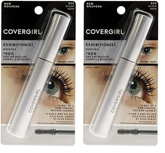 COVERGIRL - Exhibitionist Mascara, Volumizing, Easy Glide, No Smudge, 100% Cruelty-Free (Pack of 2)
