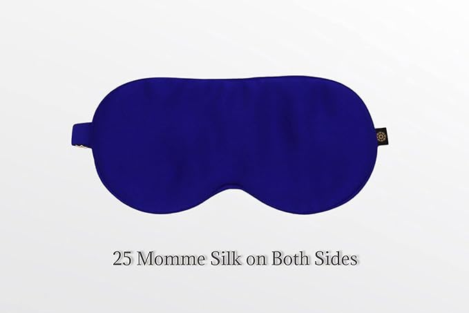 Premium 25 Momme Mulberry Silk Eye Mask for Sleeping (Royal Navy)-VivaGrace Women