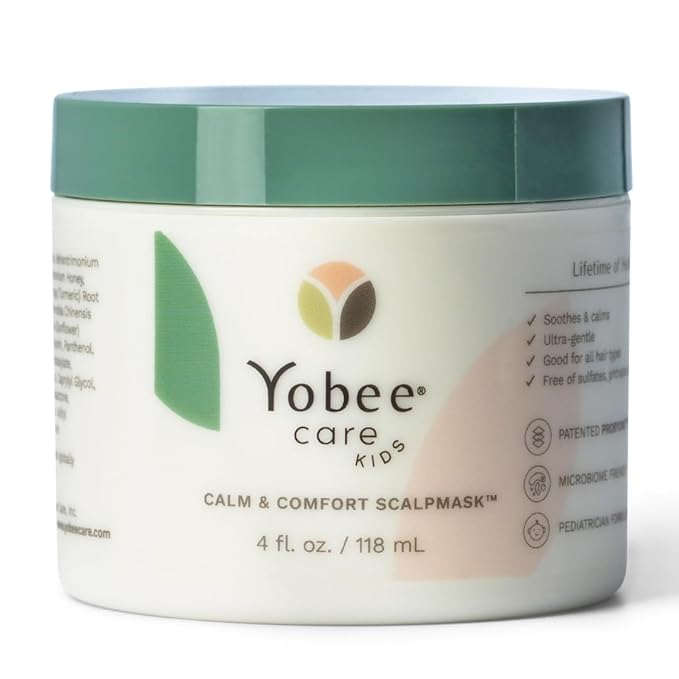 Yobee Calm & Comfort Scalp Mask, Soothing, Gentle Hair Care, Clinically Proven, Sensitive-Skin Friendly - for Kids & Teens 4 fl oz-VivaGrace Women