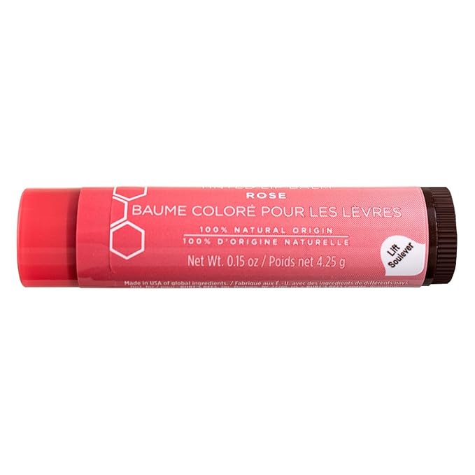 Burt's Bees Tinted Lip Balm, Rose, 0.15 Ounce (Pack of 4)-VivaGrace Women