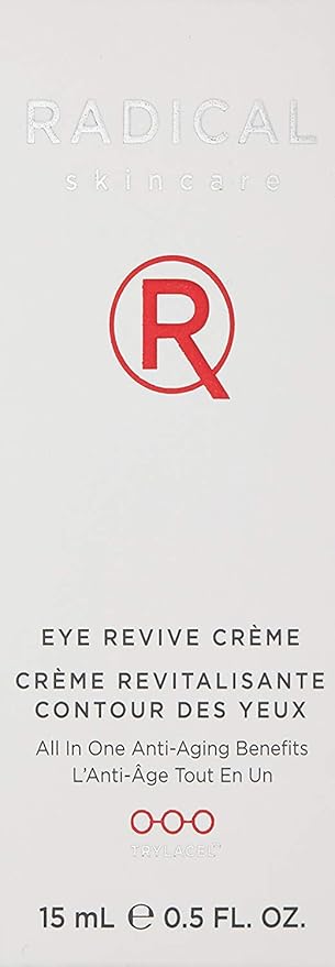 Radical Skincare Eye Revive Creme - 4 in1 Anti-Aging Solution Combats Wrinkles, Dark Circles, Puffiness, & Fine Lines - For All Skin Types Including Sensitive Skin - Paraben & Cruelty Free (0.5 Fl Oz)-VivaGrace Women