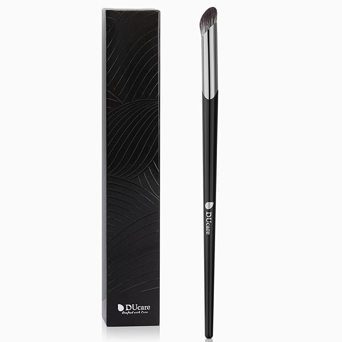 DUcare Nose Contour Brush, Angled Concealer Brush Under Eye, Small Under Eye Makeup Brush for Dark Circles Puffiness Puffy Face Eyebrow Eyes (V02 Mini Contour Brush)-VivaGrace Women