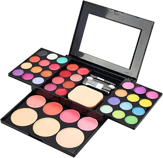 Eyeshadow Makeup Set,39 Colors Combination with Eyeshadows & Facial Blushers & Lip Glosses & Pressed Powders & A Mirror Combo, All-in-One Makeup Gift Kit-VivaGrace Women