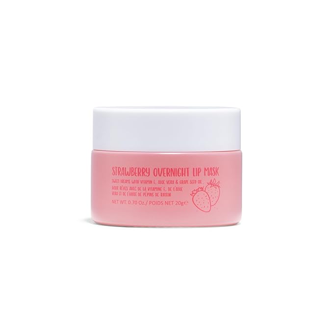 W7 Super Sweet Dreams Strawberry Lip Mask - Vitamin E, Aloe Vera and Grape Seed Oil - For Hydrated, Full Looking & Irresistible Lips - 0.67 Fl Oz-VivaGrace Women