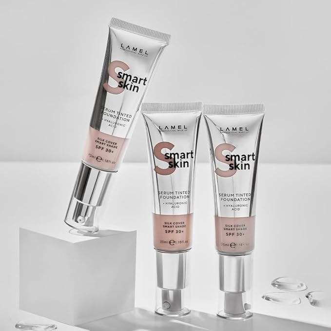 Lamel- Smart Skin Serum Tinted Foundation - 409 Deep Beige | Smoothens skin | Weightless texture| Blurs pores | All-day wear | 35ml-VivaGrace Women