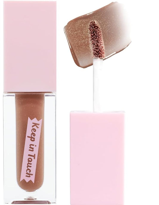 Keep In Touch Jelly Plumper Tint: Tea & Twinkle | Non-Sticky, Long-Lasting Lip Gloss | Vegan and Cruelty-Free Korean Lip Tint (Shining Gold)-VivaGrace Women