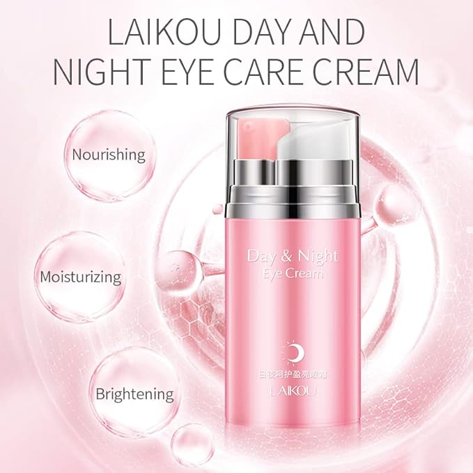 Rose Essential Oil Day and Night Eye Cream, Eye Cream for Dark Circles & Puffiness, Moisturizing Hydrating Fade Fine Lines Eye Bags Removal Dark Circles Firming Eye Skin For Women, Gift for Travel-VivaGrace Women