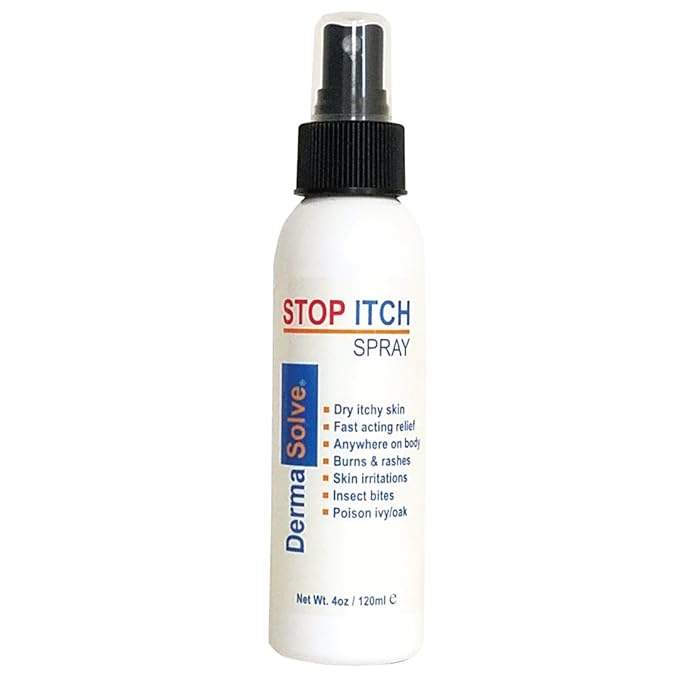 Dermasolve Stop Itch Spray with 100% Organic Neem Oil, Scalp and Body Psoriasis Relief, Dry Skin, Bites, Sunburn, Burns and Rashes-VivaGrace Women