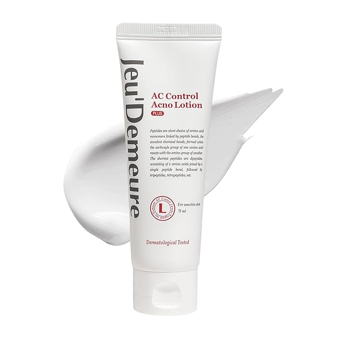 JEU'DEMEURE Korean skin care Acne Control Treatment Lotion for Sensitive Skin, Pimple Breakout, Peptide, Calming, Blemish Acne 2.53 fl oz