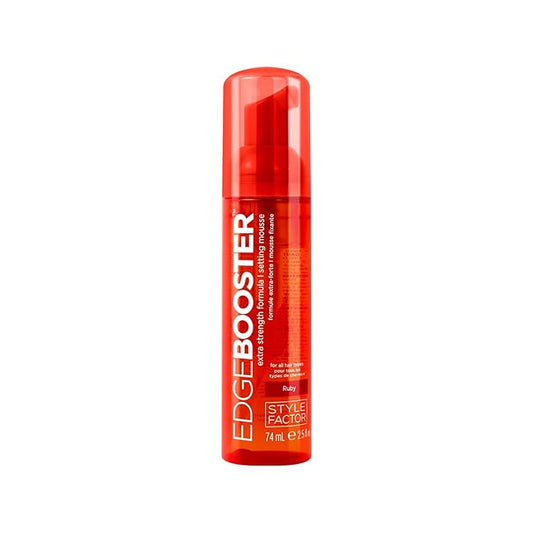 Style Factor EDGE BOOSTER Extra Strength Setting Mousse – Frizz Control, Extra Volume, and Conditioning – 2.5oz Ruby Mousse for Curly Hair-VivaGrace Women