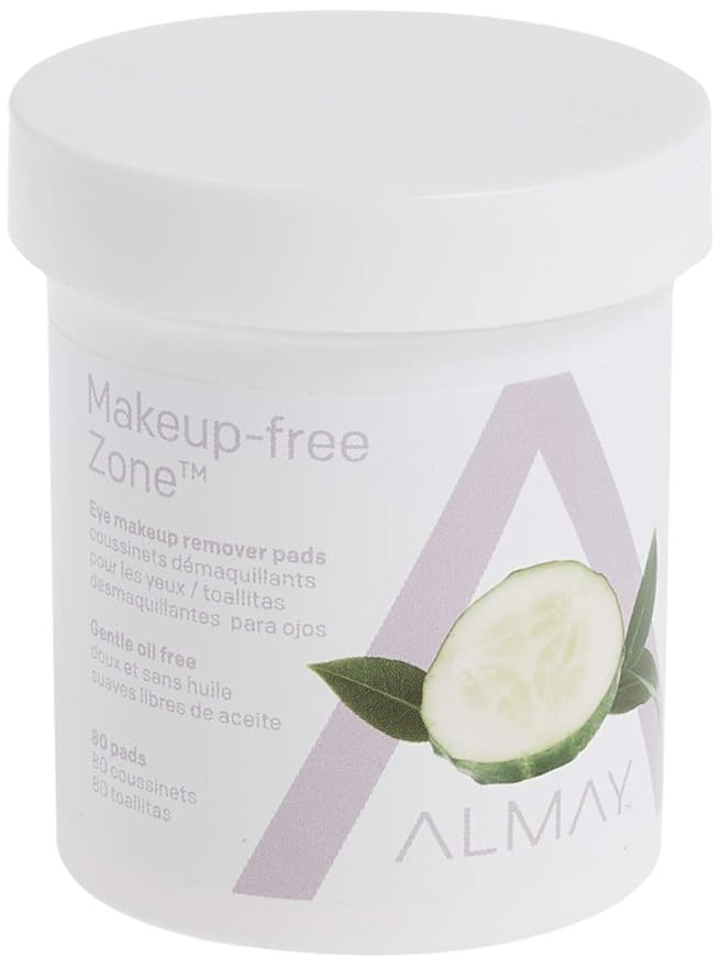 Almay Oil Free Gentle Eye Makeup Remover Pads , Oil Free Micellar, Hypoallergenic, Cruelty Free, Fragrance Free, Ophthalmologist Tested, 80 Pads ( Packaging May Vary )-VivaGrace Women