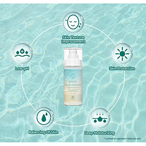 Ceramide Oxygen Face Mist | Low pH, Vegan, Cruelty Free | Hydrating Refreshing Soothing Facial Mist Spray with Antioxidants 2.7 Fl Oz (1)-VivaGrace Women