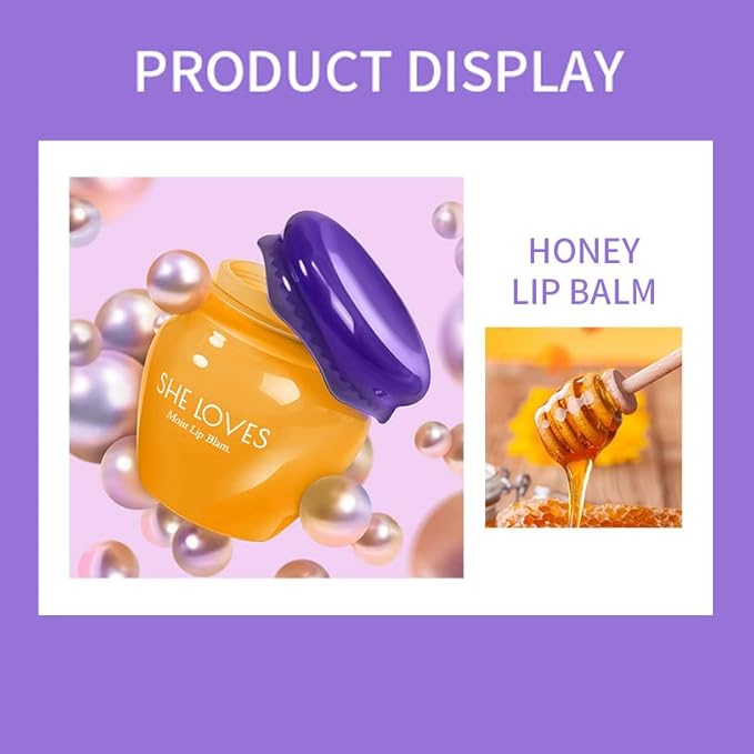 Honey Lip Mask with Stick, Day & Night Repair Deep Moisture and Fade Lip Lines, Vitamin E & Beeswax Essence Natural Lip Enhancer Care Sleeping Lip Mask (Honey for Day Use)-VivaGrace Women