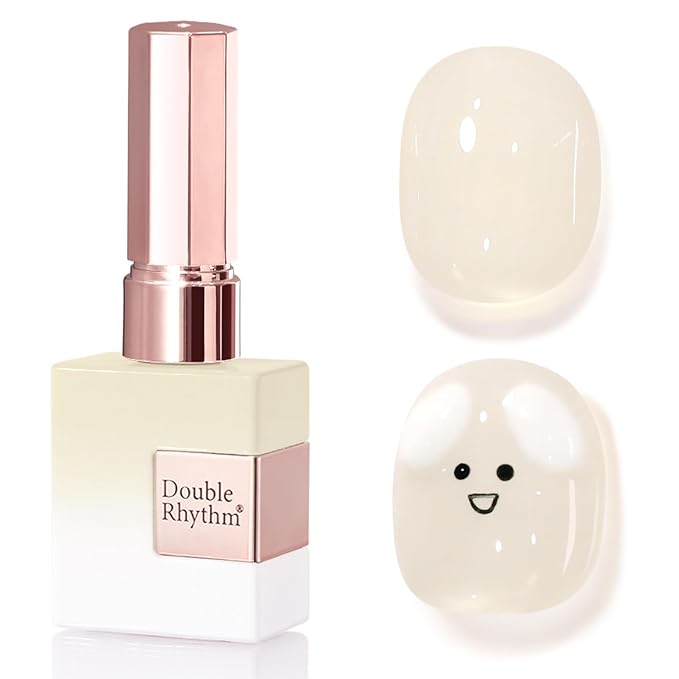 Double Rhythm 0.50 OZ Translucent Gel Polish Same Color Same Bottle Sheer Pastel Neutral Natural Milky 15 ML Jelly UV Nail Art DIY at Home (Beige-A1621)-VivaGrace Women