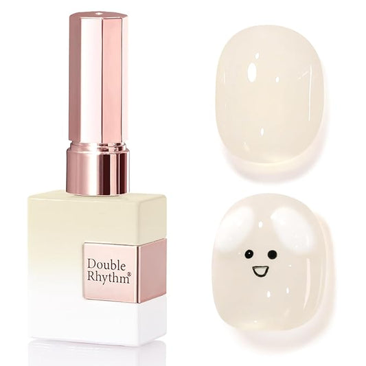 Double Rhythm 0.50 OZ Translucent Gel Polish Same Color Same Bottle Sheer Pastel Neutral Natural Milky 15 ML Jelly UV Nail Art DIY at Home (Beige-A1621)-VivaGrace Women
