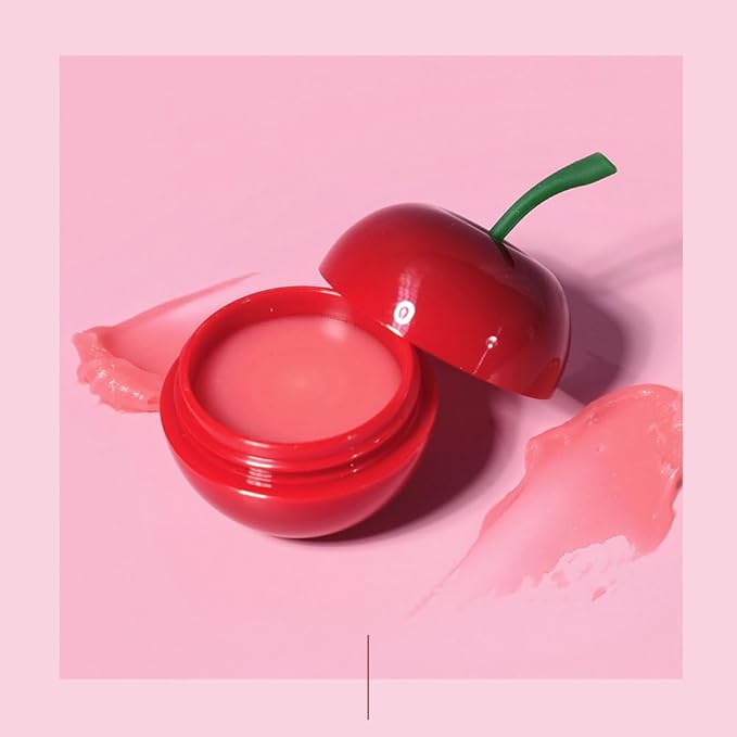 PS.PRETTYSKIN Moisturizing Korean Vegan Lip Balm 0.31oz. (9g) Smooth, Soft Texture, Hydrating, Natural Shine, Glossy (Cherry)-VivaGrace Women