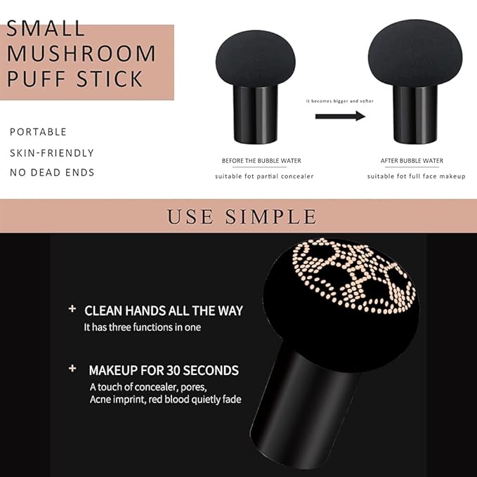 Air Cushion CC Cream Mushroom Head Foundation Air Cushion BB Cream Concealer Moisturizing Brighten Makeup Long Lasting Waterproof-Natural 2Pack-VivaGrace Women