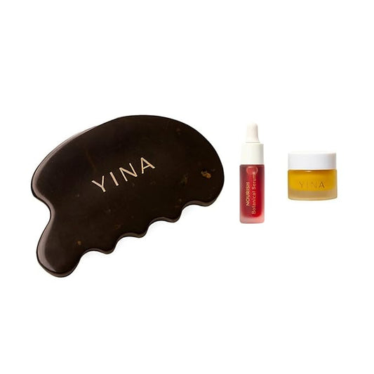 YINA - Gua Sha Discovery Set With Nourish Botanical Serum | Sustainable, Cruelty-Free, Clean Skincare-VivaGrace Women