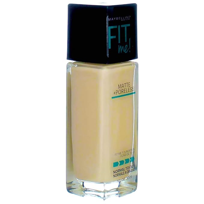 Maybelline New York Fit Me! Matte + Poreless Foundation, Porcelain [110] 1 oz (Pack of 3)-VivaGrace Women