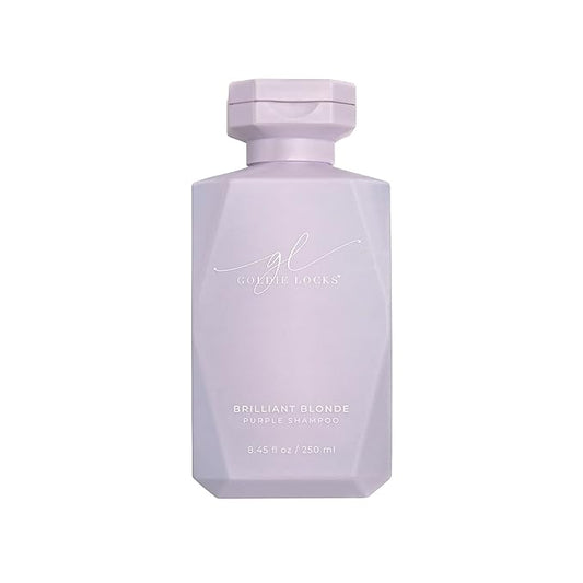 Goldie Locks Brilliant Blonde Purple Shampoo for Blonde, Lightened, Grey Hair & Extensions, Brightens, Tones, Eliminates Brass, Sulfate-Free, Nourishing, Moisturizing, Color Safe, 8.45 Fl Oz Bottle-VivaGrace Women