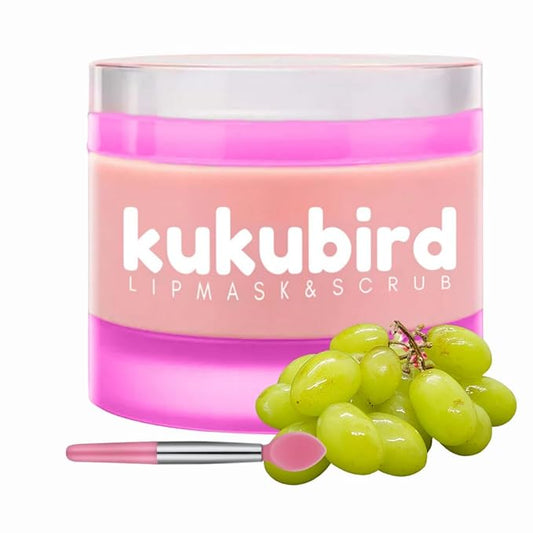 kukubird Exfoliating Lip Scrub Lip Care Treatment For Chapped and Cracked Lips-Grape-VivaGrace Women