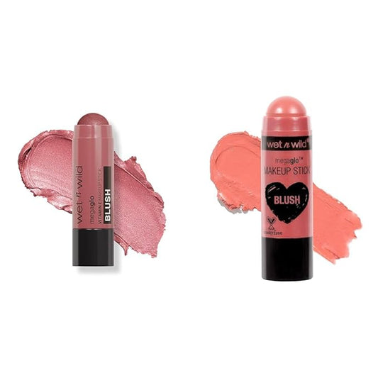 wet n wild Makeup Stick Bundle - Current Jam & Pink Floral Majority, Buildable Color for Eyes, Cheeks & Lips-VivaGrace Women