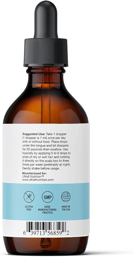 Liquid Biotin with Hair Vitamins - Vitamin C, E, B6 & Organic Coconut Oil - Liquid Biotin for Hair, Skin, Nails and Immunity Support-VivaGrace Women