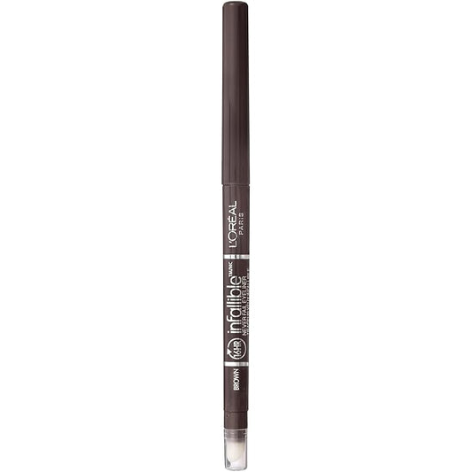 L'Oreal Paris Makeup Infallible Never Fail Original Mechanical Pencil Eyeliner with Built in Sharpener, Brown, 0.008 oz.