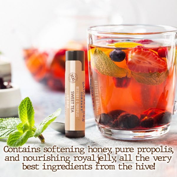 Savannah Bee Lip Balm Hanger 0.15 oz - Invigorating Mint Flavor - Natural Ingredients for Supple, Soft Lips - Convenient Hanger Design (.15 Oz, Sweet Tea)-VivaGrace Women