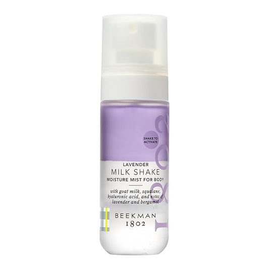 Beekman 1802 Lavender Milk Shake - Body Mist - 2.0 fl. oz - With Hyaluronic Acid & Jojoba Oil - Instantly Moisturizes, Hydrates & Softens - Good for Sensitive Skin - Cruelty Free-VivaGrace Women