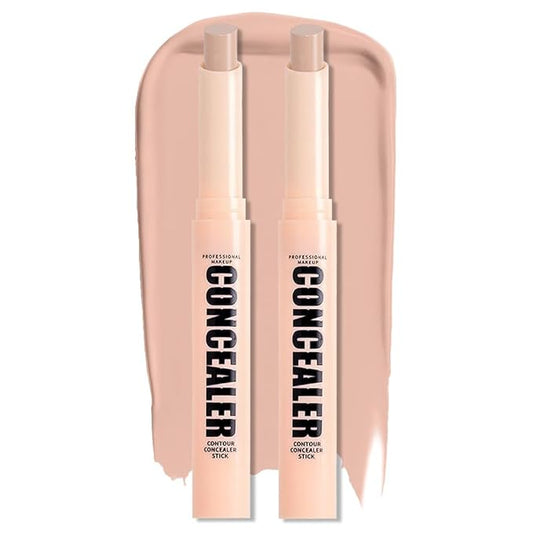 Kaely 2Pcs PROFESSIONAL MAKEUP Correcting Concealer Stick,Medium Coverage Concealer Crayon,under Eye Brightener Concealer for Dark Circles,corrector de ojeras,Lightweight,Vegan,08 NEUTRAL-VivaGrace Women