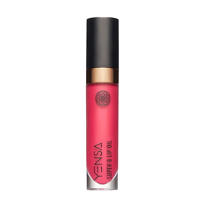 YENSA Super 8 Lip Oil, Natural Korean Moisturizing Gloss, No-Sticky Transparent Formula For Hydrating Lip Care (Power Pink) .22 fl oz-VivaGrace Women