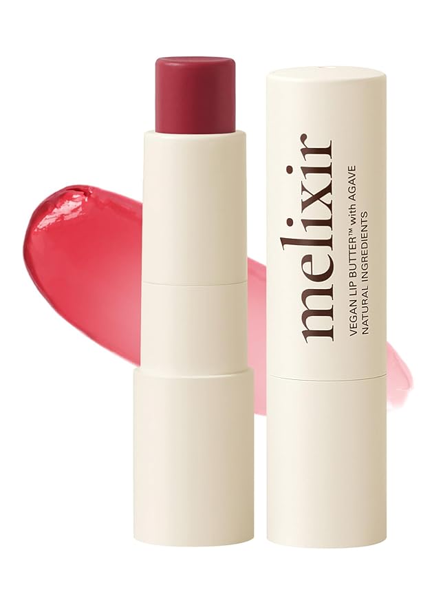 Melixir Vegan Lip Butter #10 Flutter (+11 more colors), Deep Nourishing Tinted Lip Balm for Dry Lips, Bee-Free, Petrolatum-Free, Plant-Based, Hydrating for Cracked and Chapped Lips, Travel Essentials-VivaGrace Women