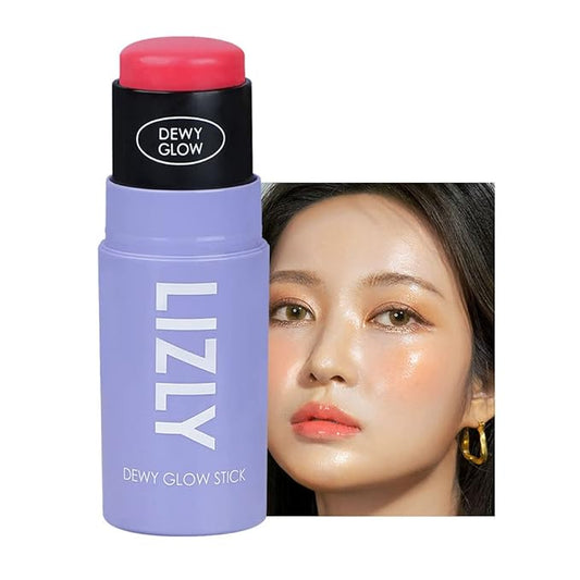 Vegan Blush Stick Multi Balm Cheek Stick Korean Make Up Dewy Glow Balm Stick sonrojo (02 Pink)-VivaGrace Women