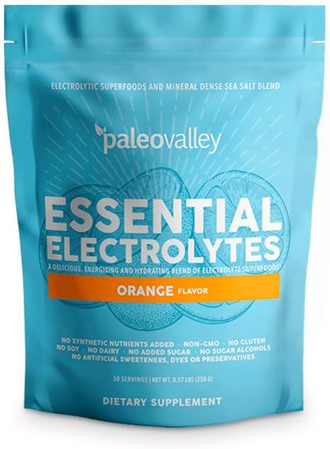Paleovalley Essential Electrolytes Powder - Full Spectrum Orange Electrolyte Powder for Hydration, Energy and Muscle Recovery - No Sugar Added - 28 Servings-VivaGrace Women