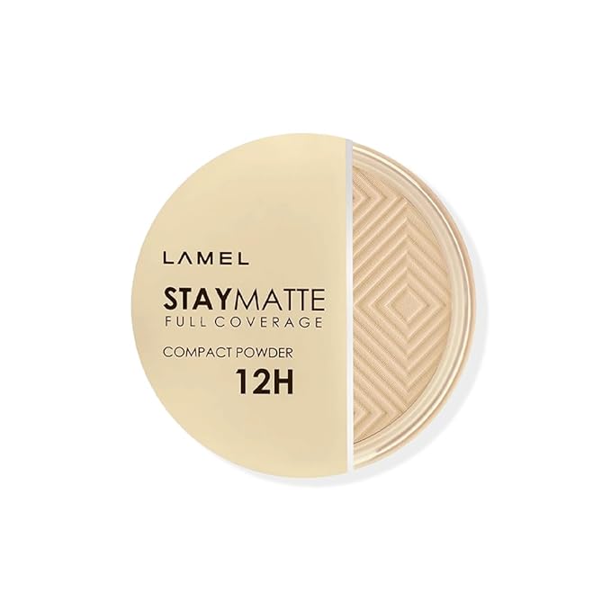Lamel Stay Matte Compact Powder - Light Natural Coverage - Universal Neutral Undertone - Cruelty Free - Porcelain - N.401-VivaGrace Women