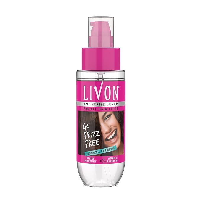 Livon Hair Serum for Men & Women | Frizz-free, stronger and shinier hair | Sulphate & Paraben free| For All Hair Types | Lightweight & Non Greasy | Enriched with Argan Oil & Vitamin E | 3.3 Fl.Oz-VivaGrace Women