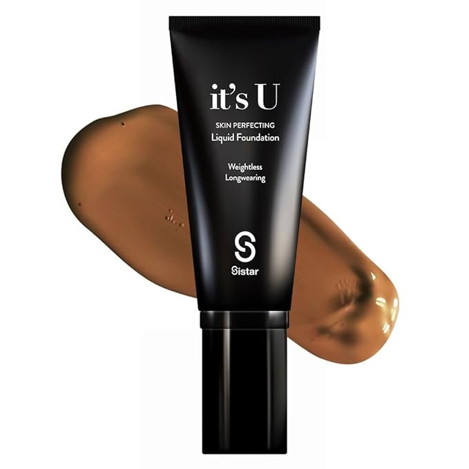 Sistar it's U Skin Perfecting Liquid Foundation Medium Coverage Buildable Weightless Longwearing Blendable 35 g / 1.23 oz. (Chocolate Chip)-VivaGrace Women