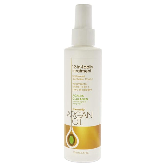 One 'n Only Argan Oil 12-in-1 Daily Treatment, Lightweight, Helps Control Frizz, Smooths, Detangles, Moisturizes, Strengthens and Adds Body to Dry, Damaged Hair, 6 Fl. Oz-VivaGrace Women