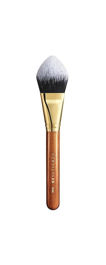 Desert Oak Series BloomFluff Powder Brush - 45mm Giant Heart-Shaped Face Brush for Setting Powder & Bronzer, Luxury Bubinga Handle (CM 196)-VivaGrace Women