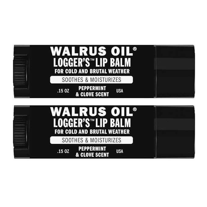 WALRUS OIL - Logger's Lip Balm, 2-Pack, 100% Vegan, Made with Candelilla Wax, Almond Oil, Coconut Oil, Jojoba Oil, and Natural Ingredients.-VivaGrace Women