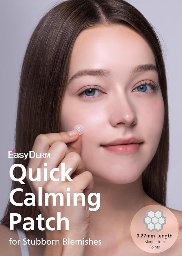 EasyDerm Magnesium Pimple Patches – Hydrocolloid Acne Spot Treatment with Ampoule & Tweezer, 10 Calming Zit Stickers by Daewoong, 이지덤, 대웅제약