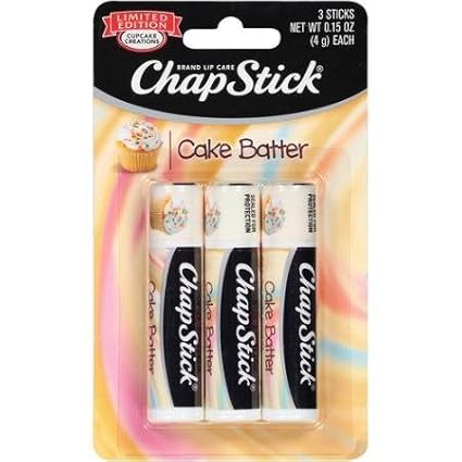 Chap Stick Lip Care - Limited Edition - Cake Batter - 3 Count Sticks Per Package - Pack of 3 Packages-VivaGrace Women
