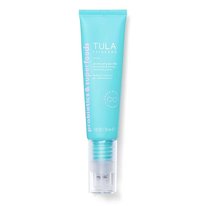 TULA Skin Care Prime of Your Life Smoothing & Firming Treatment Primer - Skincare-first treatment primer that delivers a plumped up, radiant soft focus finish, 1 fl. oz.-VivaGrace Women