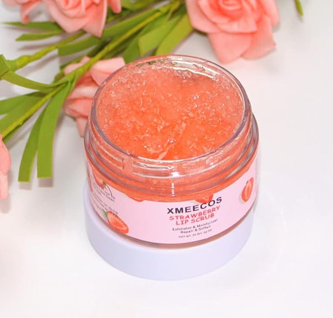 Strawberry Lip Scrub Exfoliating Moisturizing and Repairing and Lips Softening| Cruelty-free| Exfoliator-VivaGrace Women